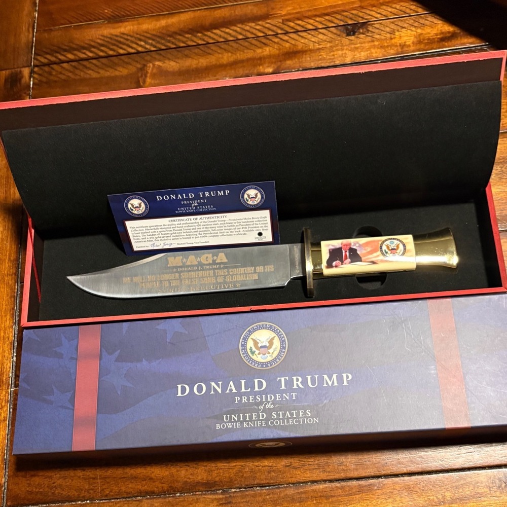 American Mint Donald Trump Bowie Knife OS MAGA Limited Edition "The Golden Age"